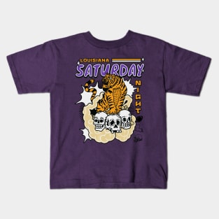 Retro Louisiana Saturday Night Manga Style Kids T-Shirt